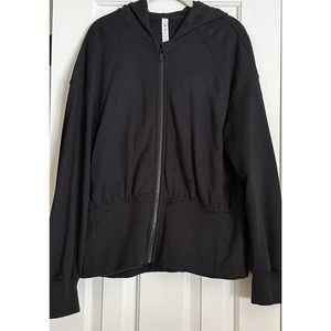 Lululemon Athletica Hugged Waist Full Zip Up Hoodie Women’s Size 10 In Black